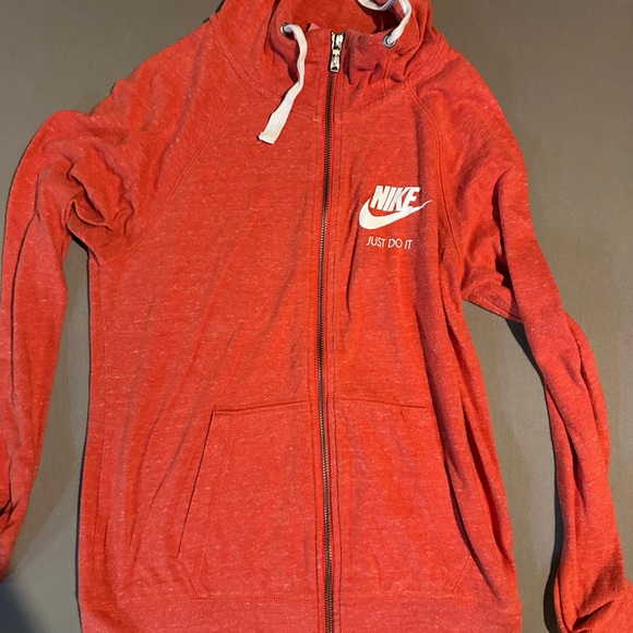 Nike Tops - Nike gym vintage. Women’s XS. Red orange full zippered hoodie.